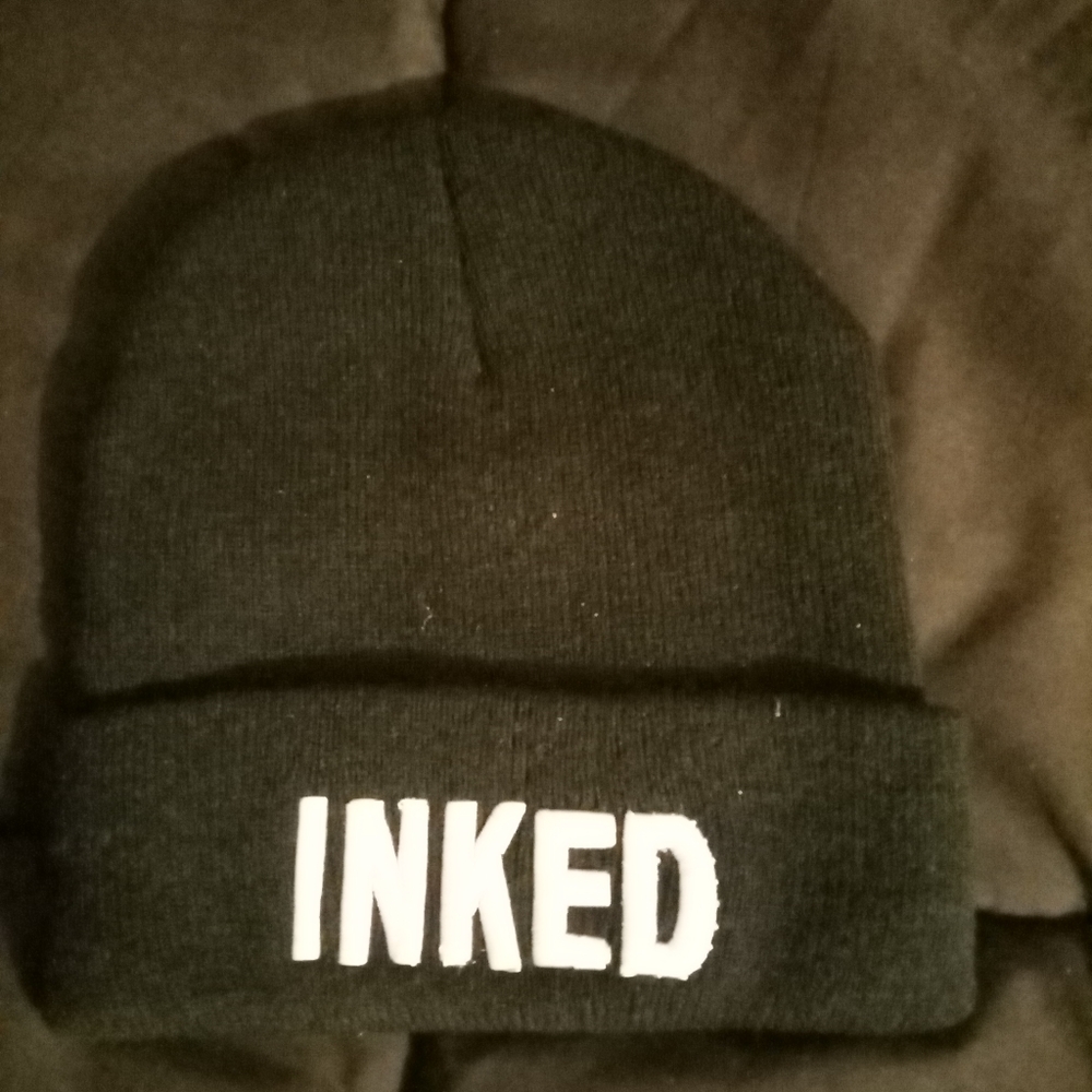 Inked knit cap